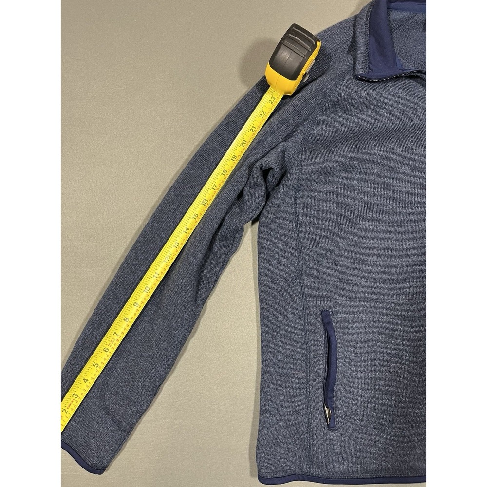 Patagonia Better Sweater Jacket Features A Knit Exterior with Heathered Blue XL - Picture 6 of 7